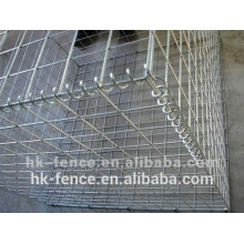 2x1x0.5m welded gabion baskets connected with spring steel lacing wire
